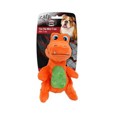 Comparer les prix de Jouet Chien - AFP Peluche Tim le Mini T-Rex Taille S Orange et vert - 18,5 x 15 x 9,5