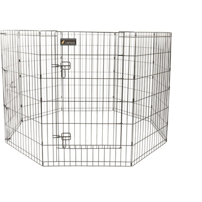 Comparer les prix de Parc pour chien en métal noir - 91 cm