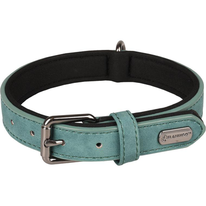Meilleurs prix pour Collier Chien - Flamingo Collier Delu Vert - 31/39 x 2 x 0,7 cm