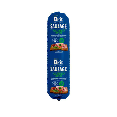BRIT-Alimentation Chien – Brit Saucisse dinde et petit pois – 800 gr