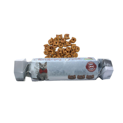BUBIMEX-Bubimex Friandises Chat Cracker Noël Poulet/Thon et Saumon - 100 g