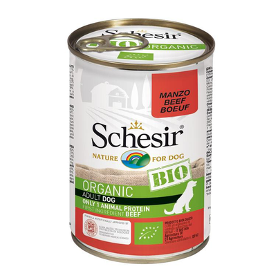Meilleurs prix pour Boîte Chien - Schesir Pâtée Bio au Bœuf - 400g